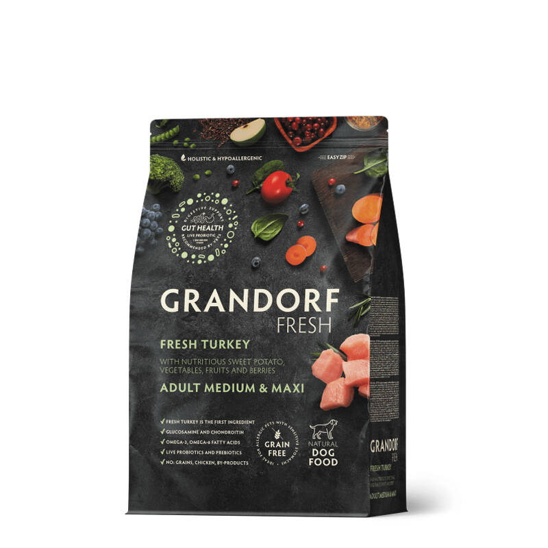 Grandorf Fresh indyk średnie rasy, duże rasy 1 kg