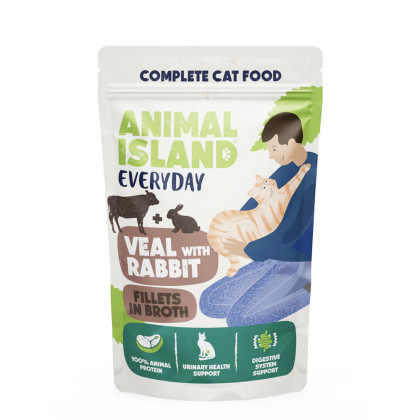 Animal Island Everyday cielęcina, królik w bulionie 85 g