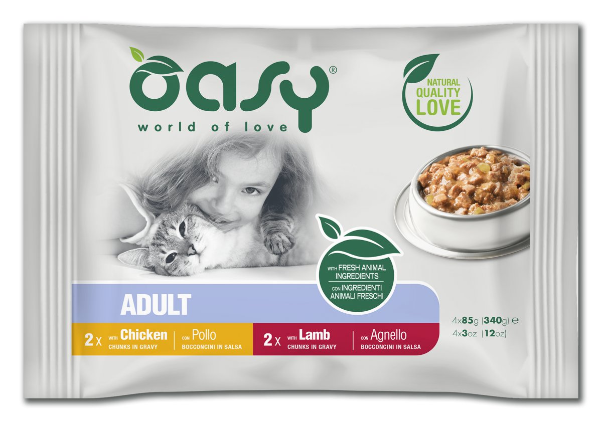 Oasy Lifestages mix smaków w sosie adult 85 g × 4