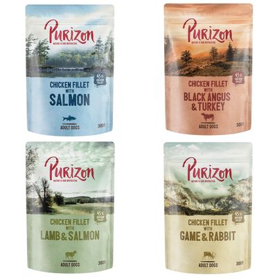 Purizon dziczyzna, indyk, jagnięcina, królik, kurczak, wołowina, łosoś adult 300 g × 6