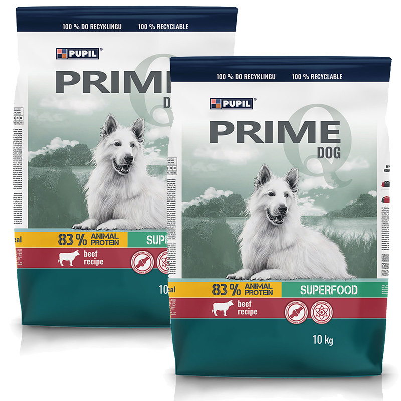 Pupil Prime wołowina z warzywami adult 10 kg × 2