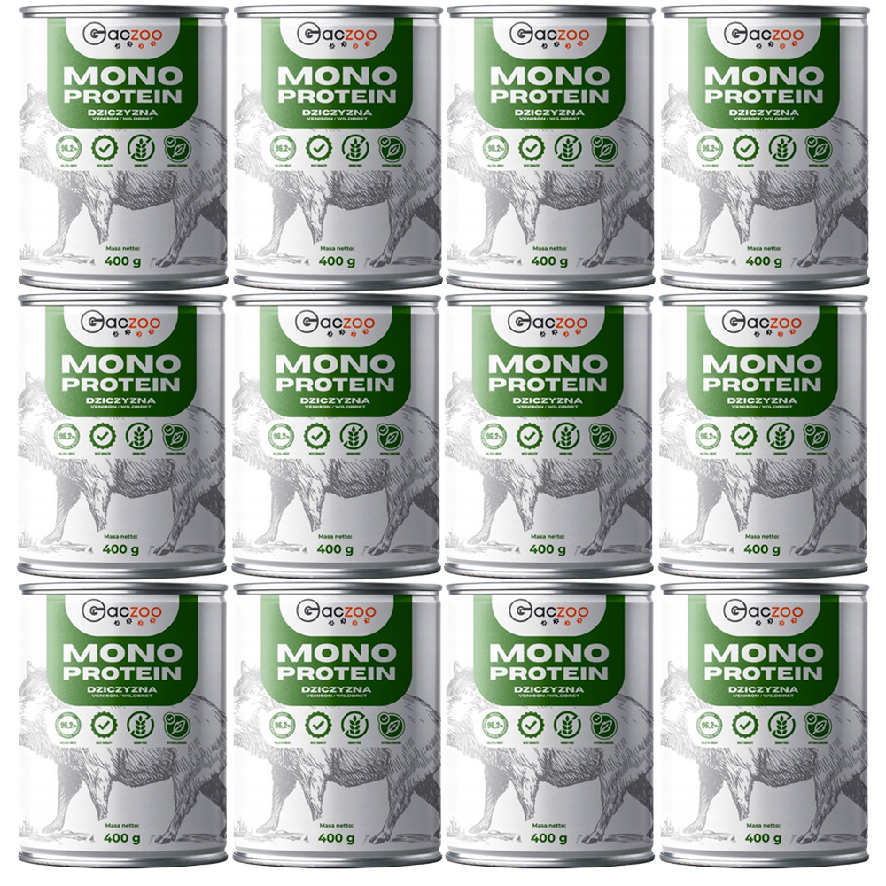 Gaczoo Mono Protein dzik 400 g × 12