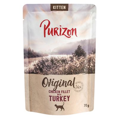 Purizon Original Sensitive indyk, kurczak pasztet kitten 70 g × 24