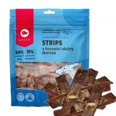 Maced Strips dorsz, łosoś 500 g