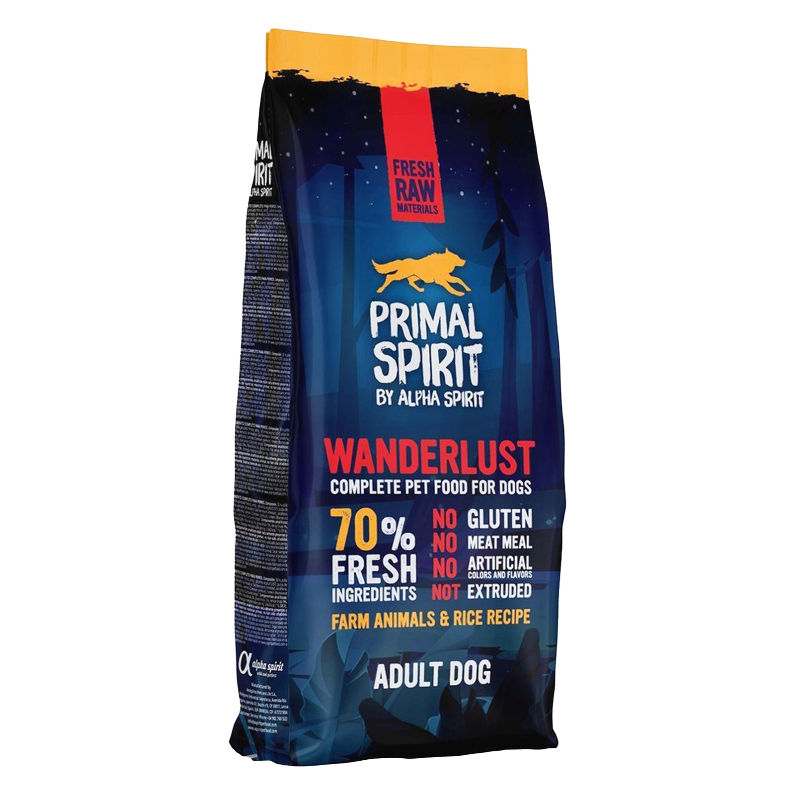 Primal Spirit 70% Wanderlust kurczak, ryby adult 12 kg