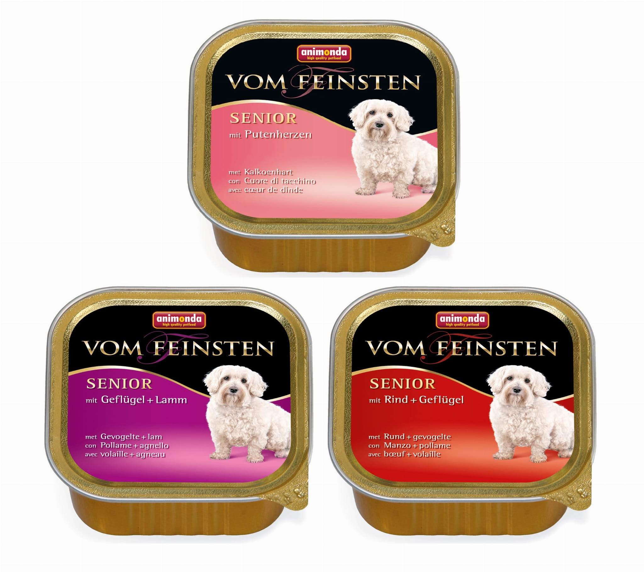 Animonda Vom Feinsten drób, indyk, jagnięcina, wołowina senior 150 g × 48