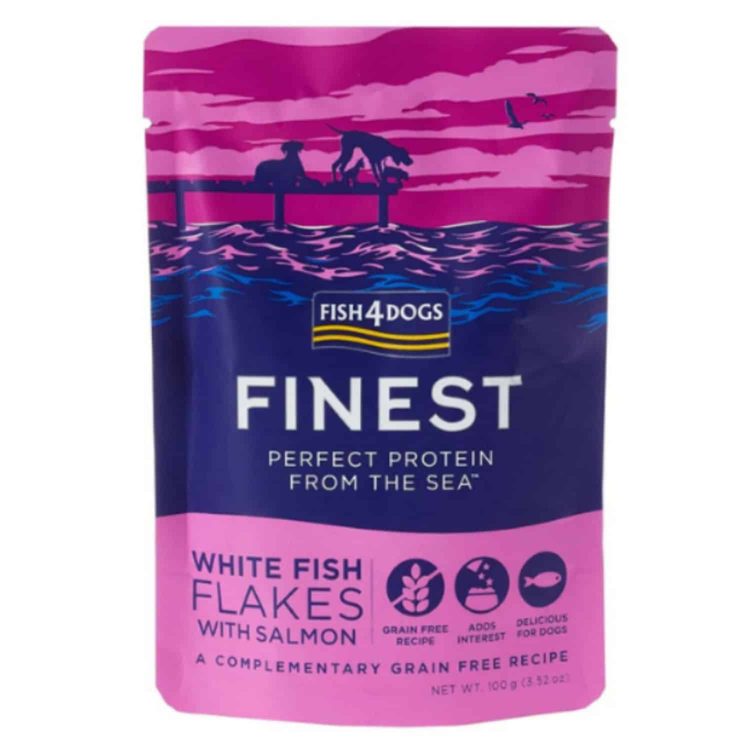 Fish4Dogs Finest biała ryba, łosoś 100 g