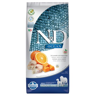 Farmina N&D Ocean dorsz adult duże rasy 12 kg × 2