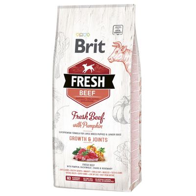 Brit Fresh wołowina puppy duże rasy 12 kg × 2