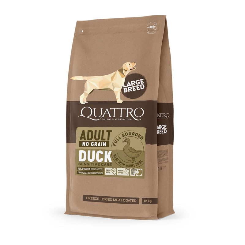 Quattro No Grain kaczka adult duże rasy 3 kg