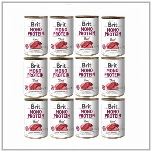 Brit Mono Protein wołowina z ryżem 400 g × 12