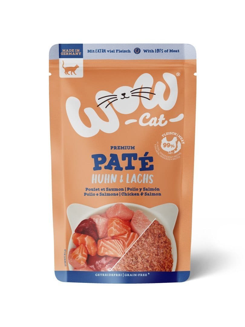 WOW Cat kurczak, łosoś pasztet adult 125 g