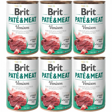 Brit Paté & Meat dziczyzna 400 g × 6