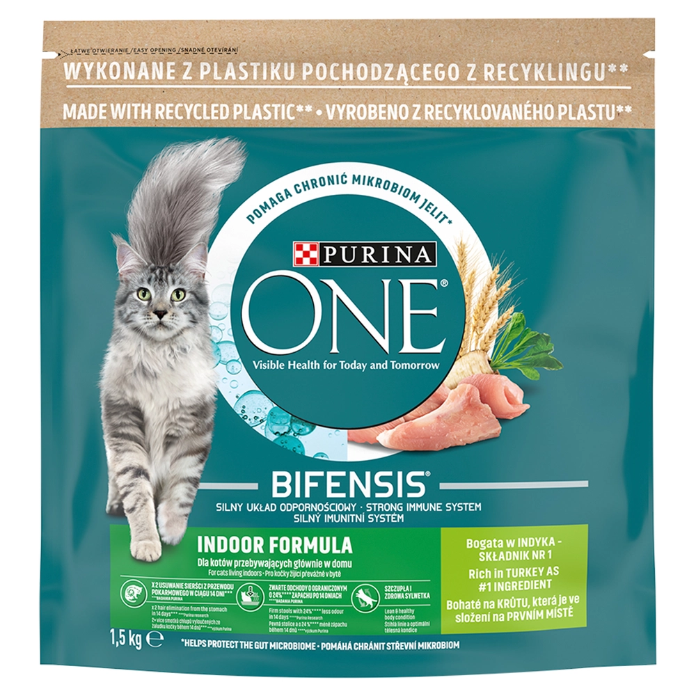 Purina ONE Indoor indyk z pszenicą adult 750 g × 2
