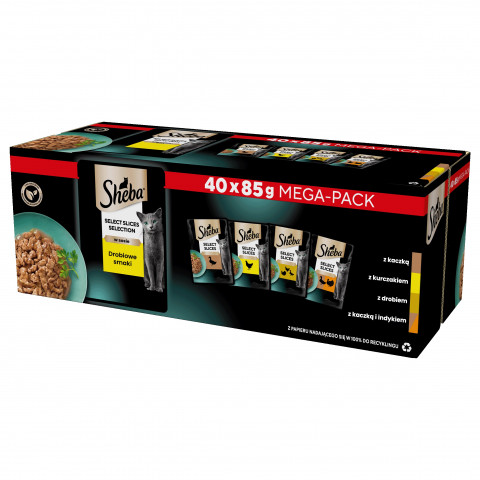 Sheba Selection mix smaków w sosie adult 85 g × 40