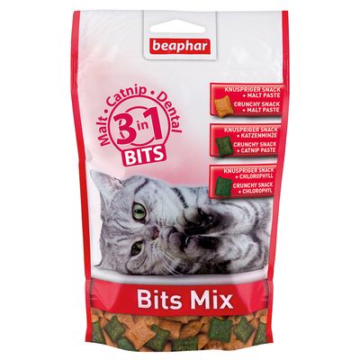 Beaphar Bits Mix Dental Hairball Sensitive mix smaków 150 g × 3
