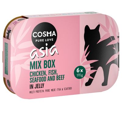 Cosma Asia Indoor mix smaków w galaretce 170 g × 6
