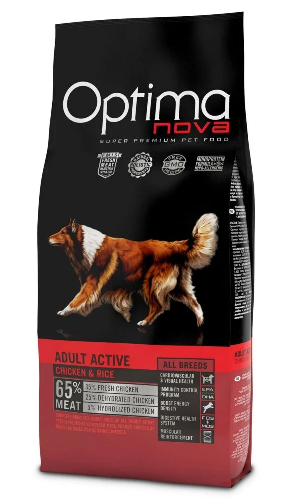 Optimanova kurczak z ryżem adult 12 kg