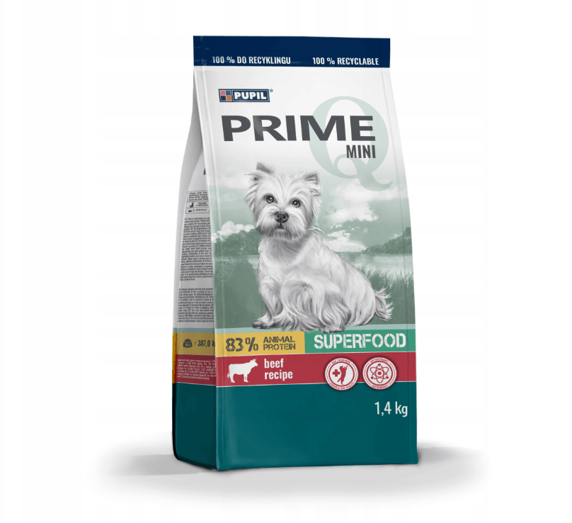 Pupil Prime wołowina, wątróbka adult małe rasy 1,4 kg