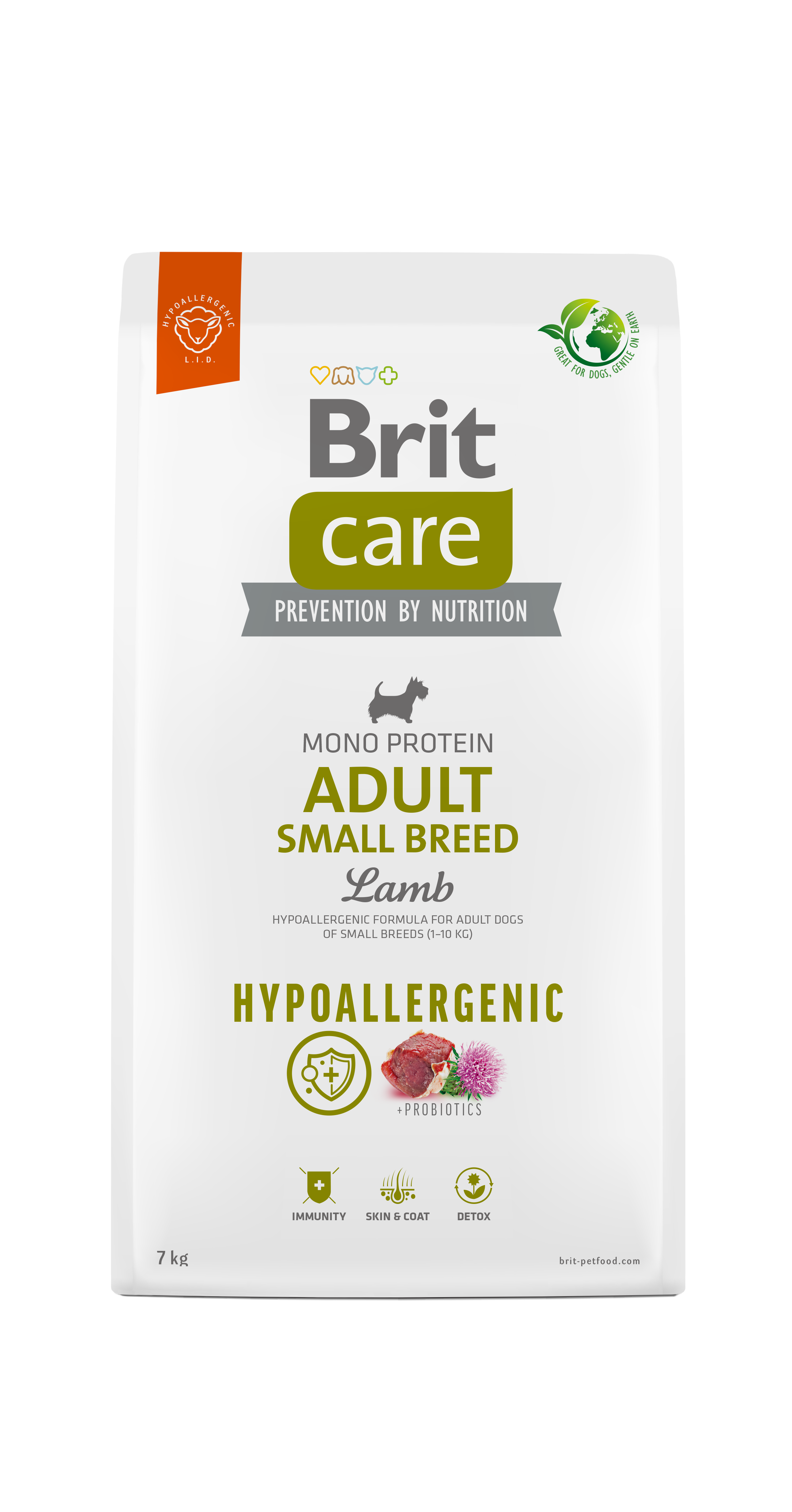 Brit Care Hypoallergenic jagnięcina z ryżem adult małe rasy 7 kg × 2
