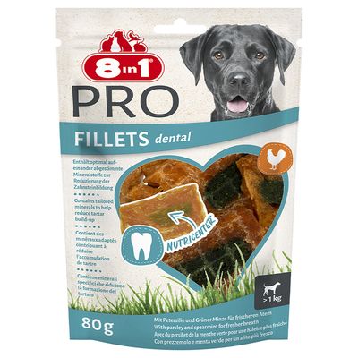 8in1 Fillets Pro Dental kurczak 80 g × 3