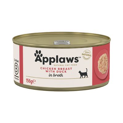 Applaws Sensitive kaczka, kurczak w bulionie adult 156 g × 24