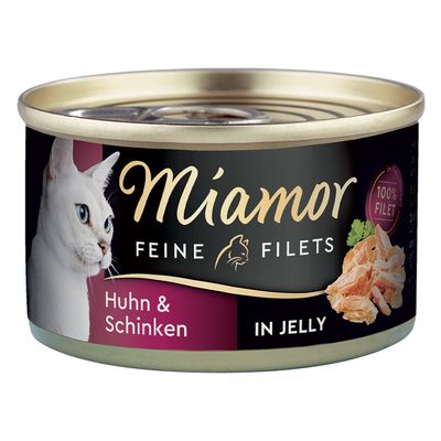 Miamor Feine Filets Sensitive kurczak, szynka z ryżem w galaretce adult 100 g