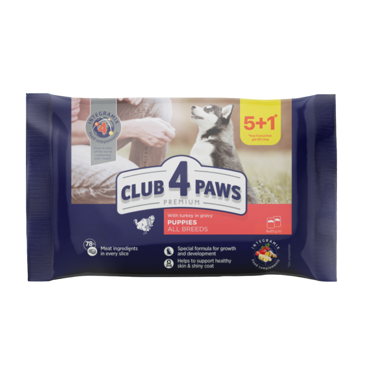 Club 4 Paws indyk junior 80 g × 6