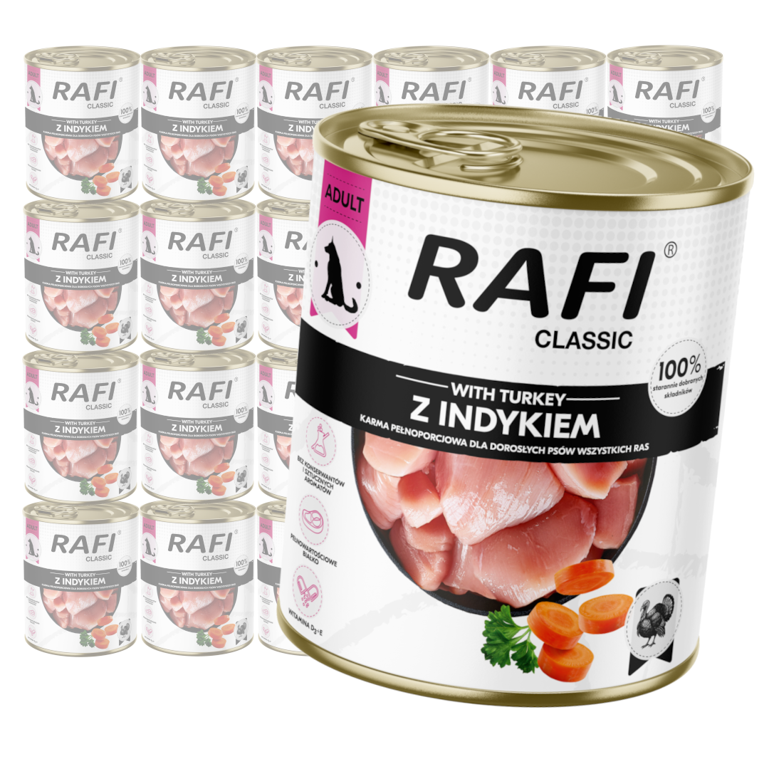 Rafi Dog Classic indyk adult 800 g × 24