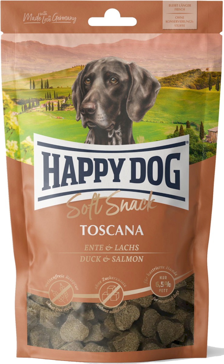 Happy Dog Soft Snack kaczka, łosoś 100 g
