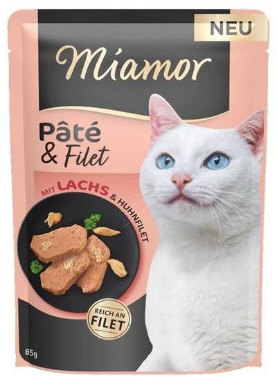 Miamor Pate & Filet kurczak, łosoś 85 g