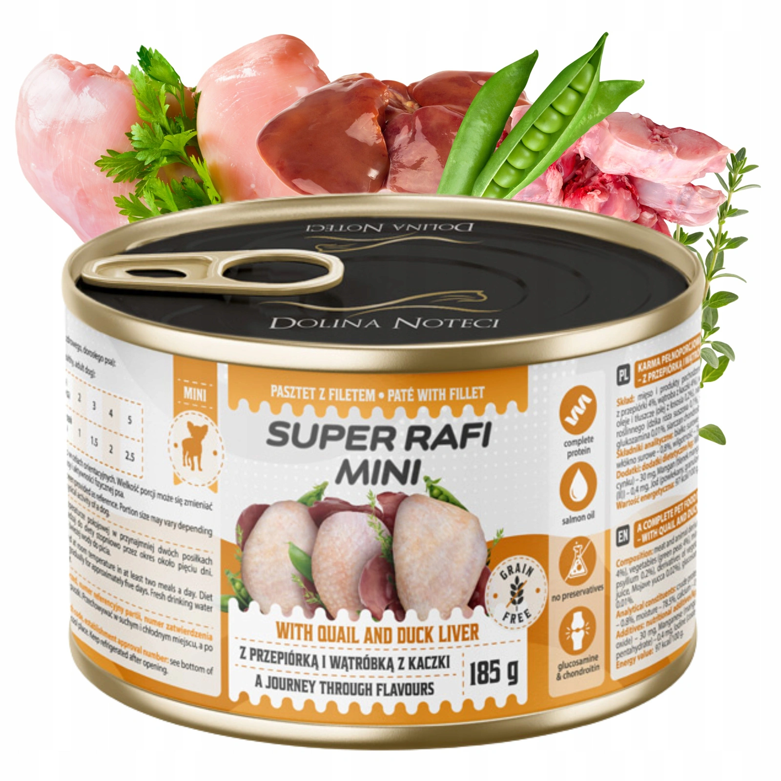 Rafi Super Rafi Mini kaczka, przepiórka adult małe rasy 185 g