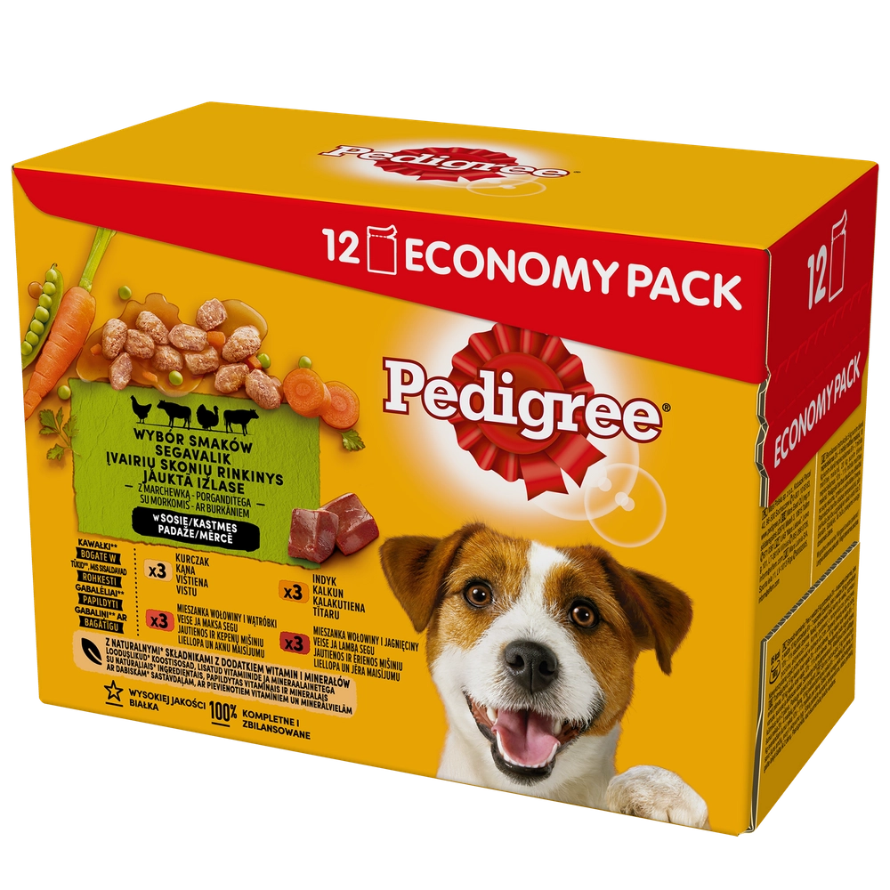 Pedigree wybór smaków z warzywami adult 100 g × 12