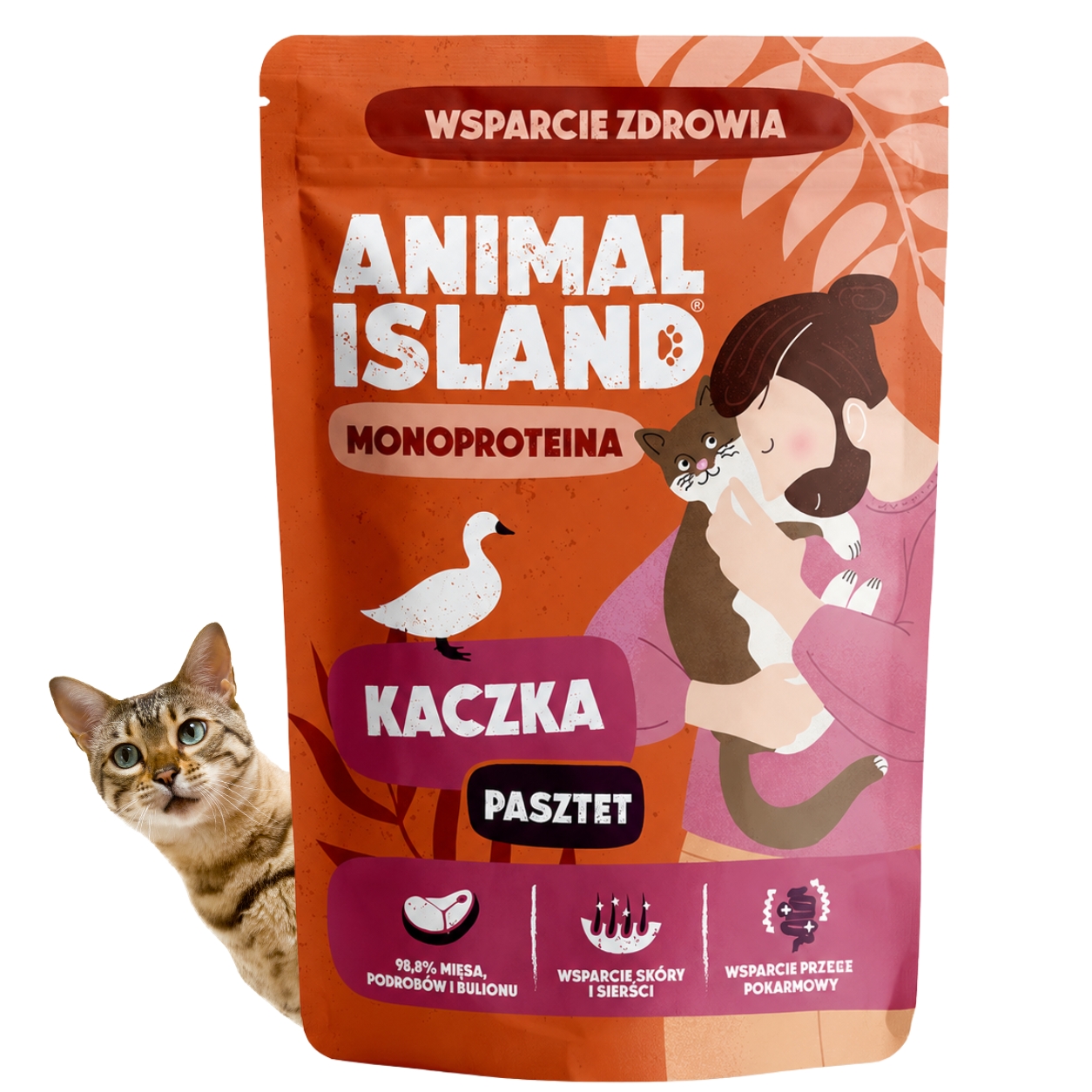 Animal Island Digestive Sensitive Skin & Coat kaczka pasztet adult 100 g