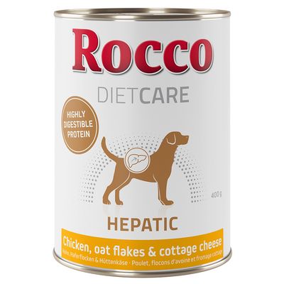 Rocco Diet Care Hepatic kurczak z płatkami owsianymi i twarogiem adult 400 g × 24