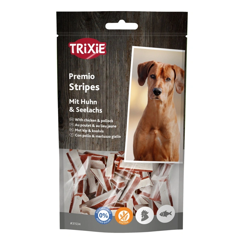 Trixie Premio Stripes kurczak, mintaj adult 75 g