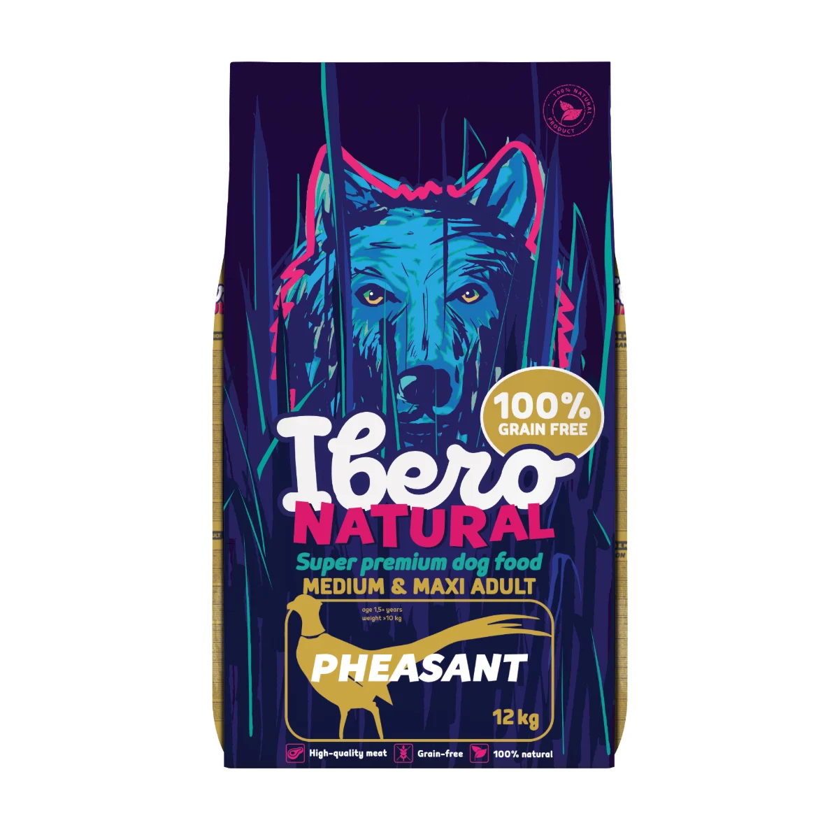 Ibero Grain Free bażant adult średnie rasy, duże rasy 12 kg