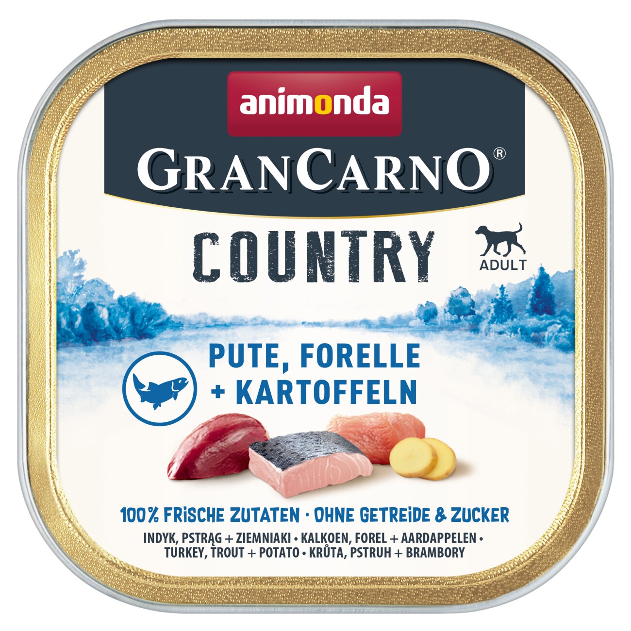 Animonda GranCarno indyk, pstrąg adult 150 g × 22