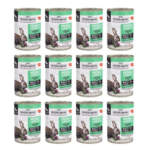 Wiejska Zagroda Monobiałkowa królik adult 400 g × 12