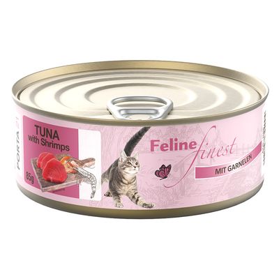 Porta 21 Feline Finest tuńczyk z krewetkami w galaretce adult 85 g