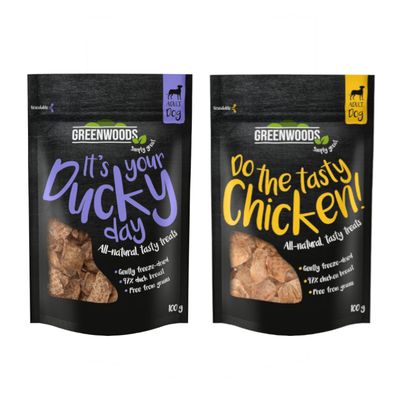 Greenwoods Nuggets kaczka, kurczak adult 100 g × 2