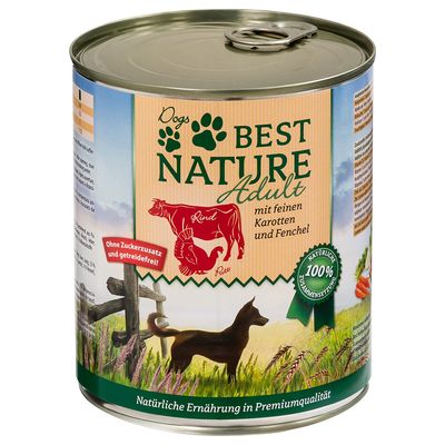 Best Nature Dog indyk, wołowina adult 800 g × 12