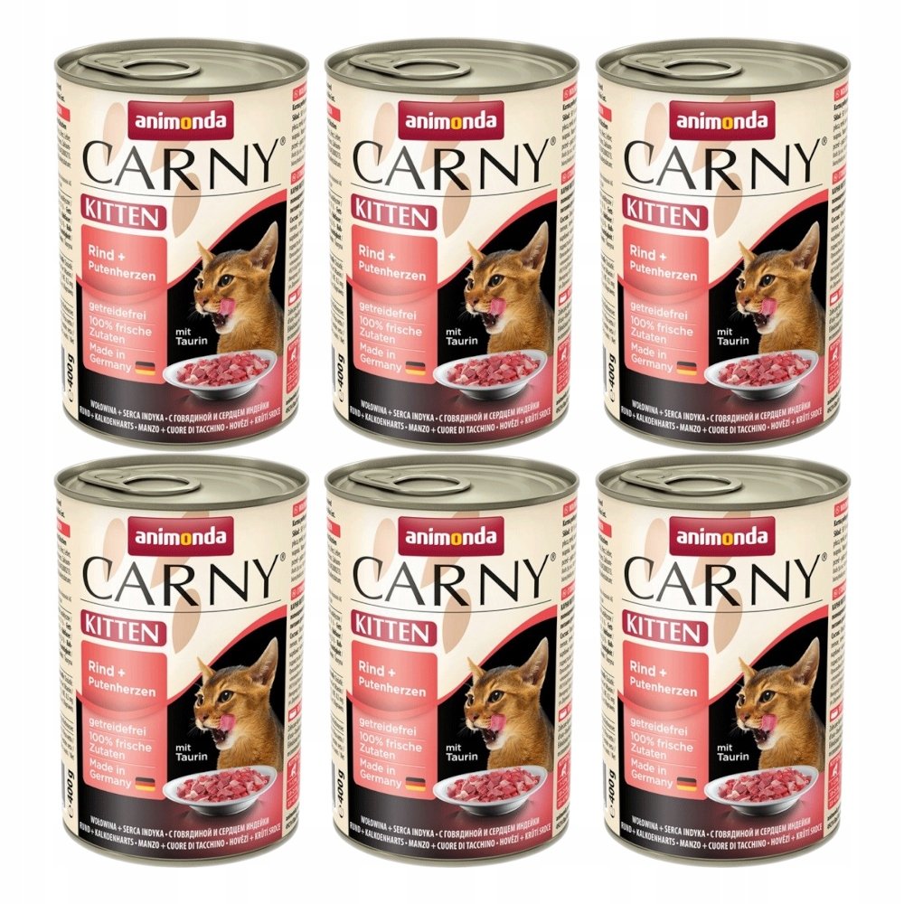 Animonda Carny indyk, wołowina pasztet kitten 400 g × 6