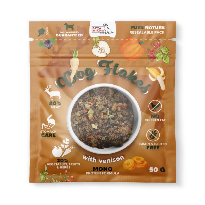 Syta Micha Dog Flakes dziczyzna 50 g
