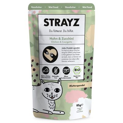 STRAYZ Sensitive kurczak z cukinią pasztet adult 85 g × 6