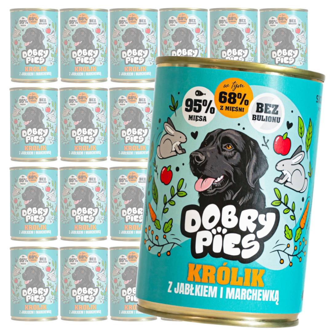 Dobry Pies królik adult 400 g × 24