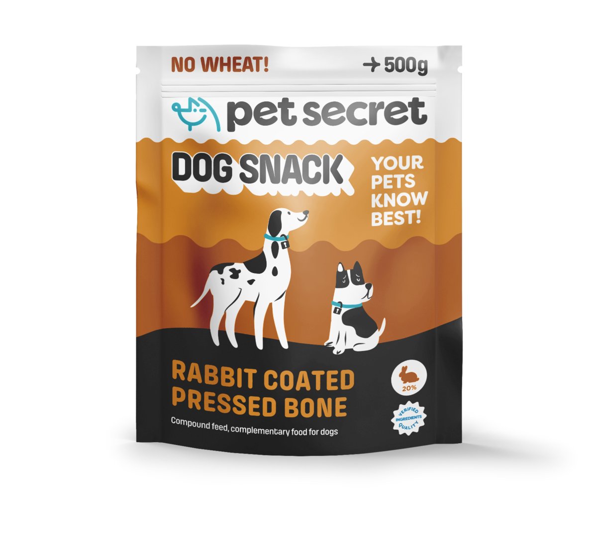 Pet Secret kość prasowana biała z królikiem 500 g
