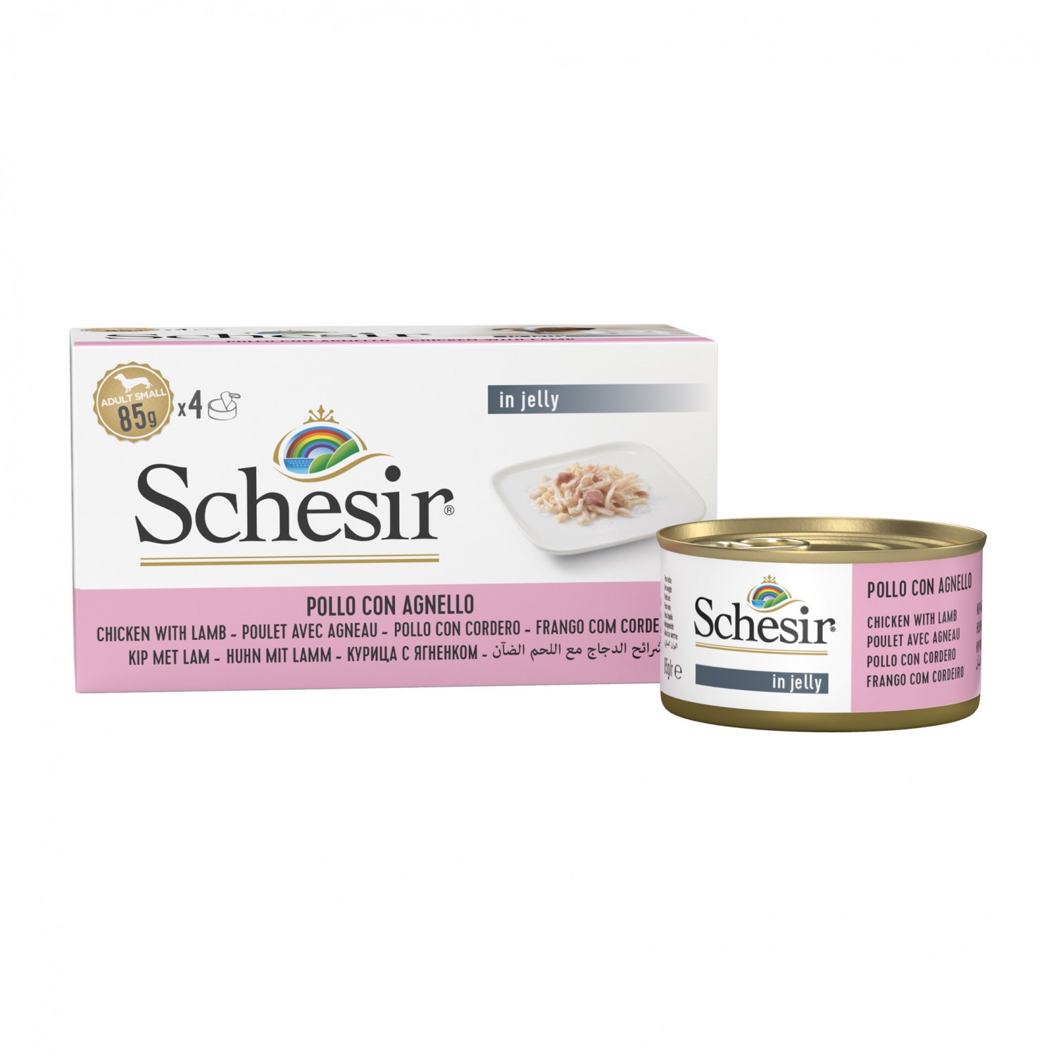 Schesir kurczak, jagnięcina małe rasy 85 g × 4