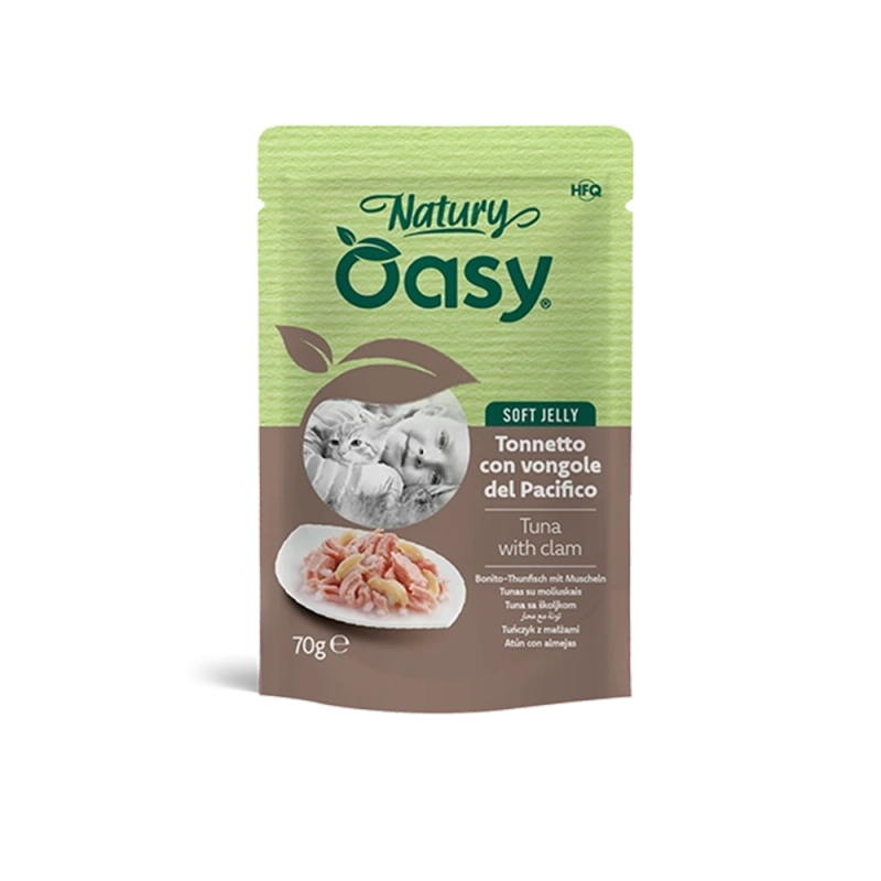 Oasy Natury tuńczyk z małżami w galaretce adult 70 g