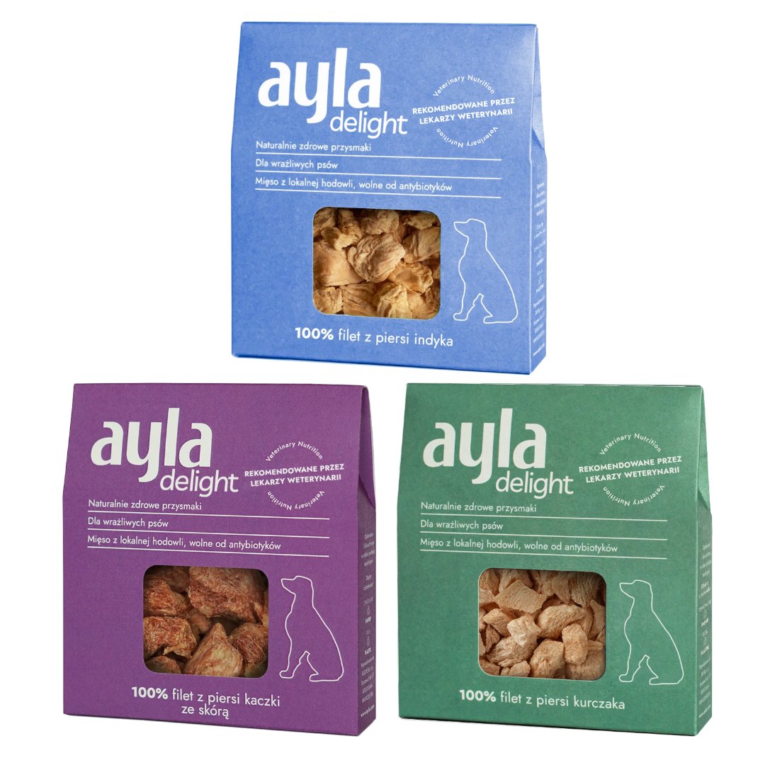 Ayla Delight indyk, kaczka, kurczak 28 g × 3